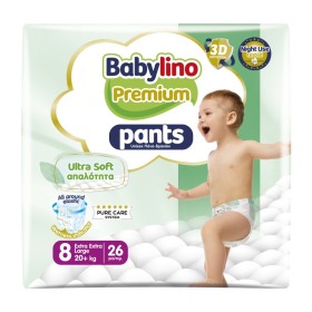 Babylino Premium Ultra Soft Pants No8 Πάνες Βρακάκι Extra Extra Large 20kg+ 26 Tεμάχια