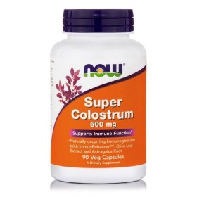 NOW Super Colostrum 500mg Συμπλήρωμα για το Ανοσοποιητικό με Πρωτόγαλα 90 Φυτικές Κάψουλες