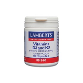 LAMBERTS Vitamin D3 2000iu & K2 90mg Complex of Vitamins K2 & D3 90 Capsules