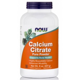Now Calcium Citrate Pure Powder Συμπλήρωμα με Ασβέστιο σε Σκόνη για Υποστήριξη των Οστών 227g