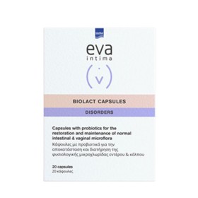 INTERMED Eva Intima Biolact Probiotics for Restoration of Female Intestinal Flora 20 Capsules