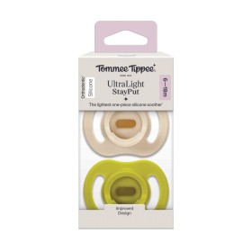 Tommee Tippee Ultra Light Soother Πιπίλες Σιλικόνης 6-18m Πράσινο-Εκρού 2 Τεμάχια Tommee Tippee Ultra Light Soother Πιπίλες Σιλικόνης 6-18m Πράσινο-Εκρού 2 Τεμάχια
