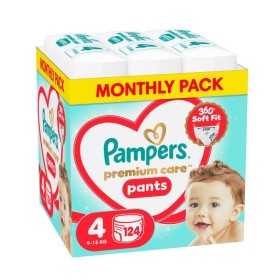 Pampers Premium Care Μέγεθος 4 (9kg-15kg) Πάνες Βρακάκι 124 Τεμάχια [Monthly Pack]