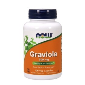 NOW Graviola Συμπλήρωμα Διατροφής με Ισχυρές Καρδιοτονωτικές & Αγγειοδιασταλτικές Ιδιότητες 100 Κάψουλες