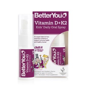 Better You Vitamin D+k2 Kids Daily Oral Spray για Διατήρηση της Φυσιολογικής Κατάστασης των Οστών 15ml