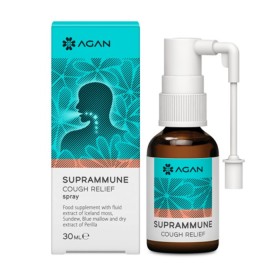 AGAN Suprammune Cough Relief Spray for Dry and Productive Cough Gluten Free 30ml
