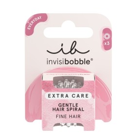INVISIBOBBLE Extra Care Hair Spiral Crystal Clear Διάφανα Λαστιχάκια Μαλλιών 3 Τεμάχια