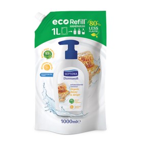 Septona Dermasoft Organic Honey & Ginger Ανταλλακτικό Υγρό Κρεμοσάπουνο με Οργανικό Μέλι & Τζίντζερ 1lt