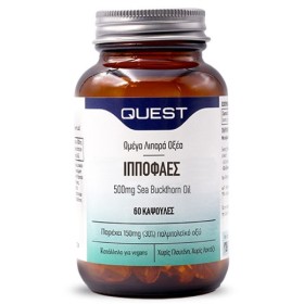 Quest Ιπποφαές 500mg Συμπλήρωμα για Καρδιαγγειακό & Ανοσοποιητικό Σύστημα 60 Κάψουλες Quest Ιπποφαές 500mg Συμπλήρωμα για Καρδιαγγειακό & Ανοσοποιητικό Σύστημα 60 Κάψουλες