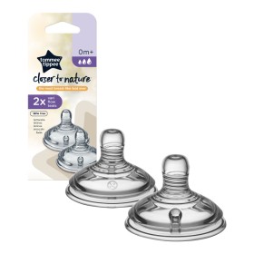Tommee Tippee Closer To Nature Vari Flow Teats 0m+ Θηλή Σιλικόνης Μεταβλητής Ροής με Οπή σε Σχήμα Χ 2 Τεμάχια