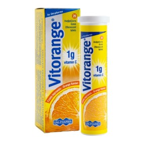 Uni-Pharma Vitorange Tube 1g Βιταμίνη C 20 Αναβράζοντα Δισκία