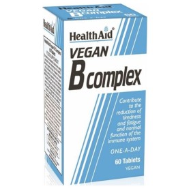 Health Aid Vegan B Complex Συμπλήρωμα Διατροφής με Σύμπλεγμα Βιταμινών Β 60 Ταμπλέτες Health Aid Vegan B Complex Συμπλήρωμα Διατροφής με Σύμπλεγμα Βιταμινών Β 60 Ταμπλέτες