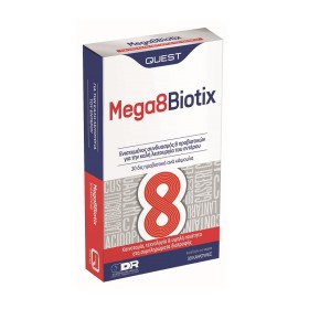 QUEST Mega 8 Biotix Προβιοτικά για Ομαλή Λειτουργία του Εντέρου 30 Κάψουλες