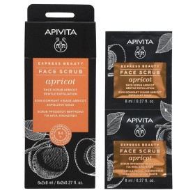 APIVITA Express Beauty Scrub Προσώπου Βερίκοκο για Ήπια Απολέπιση 2x8ml