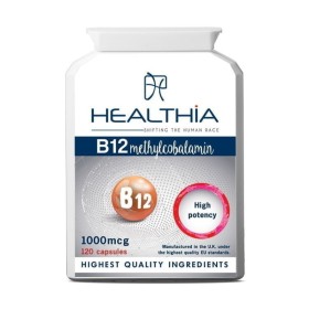 Healthia B12 1000mcg για την Καλή Λειτουργία του Νευρικού & Καρδιαγγειακού Συστήματος 120 Κάψουλες Healthia B12 1000mcg για την Καλή Λειτουργία του Νευρικού & Καρδιαγγειακού Συστήματος 120 Κάψουλες
