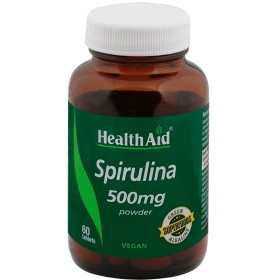 HEALTH AID Spirulina 500mg με Σπιρουλίνα για Τόνωση & Ενέργεια του Οργανισμού 60 Ταμπλέτες