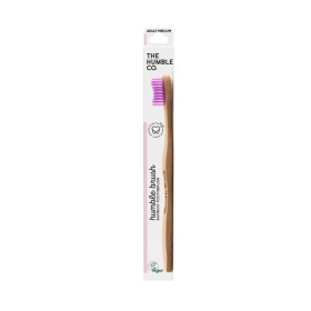 THE HUMBLE CO Humble Brush Bamboo Toothbrush Medium Οδοντόβουρτσα Ενηλίκων Μωβ 1 Τεμάχιο