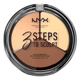NYX PROFESSIONAL MAKEUP 3 Steps to Sculpt Face Sculpting Palette Light Palette for Photoshadows 15g