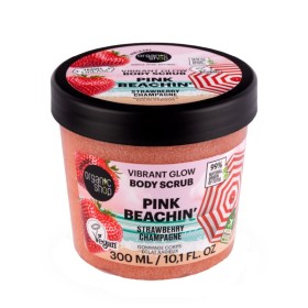 Organic Shop Travel Dream Vibrant Glow Pink Beachin Body Scrub Απολεπιστικό Σώματος με Φράουλα 300ml