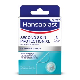 Hansaplast Second Skin XL Αδιάβροχα Αυτοκόλλητα Επιθέματα 3 Επιθέματα