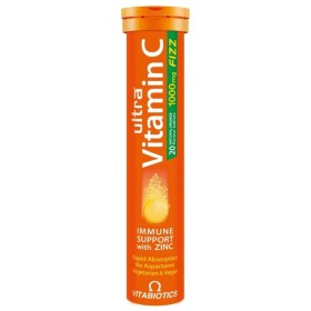 VITABIOTICS Ultra Vitamin C 1000mg Fizz  Βιταμίνη C Αναβράζουσα Μορφή 20 Αναβράζοντα Δισκία