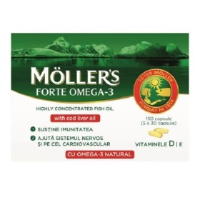 MOLLERS Forte Omega-3 Μουρουνέλαιο 150 Κάψουλες