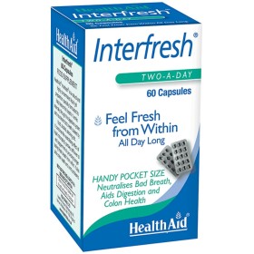 HEALTH AID Interfresh Food Supplement for Clean Breath 60 Capsules