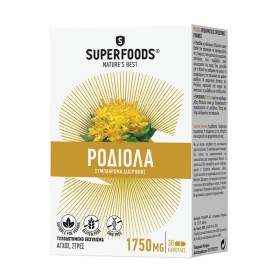 Superfoods Ροδιόλα 1750mg κατά του Άγχους & του Στρες 30 Κάψουλες Superfoods Ροδιόλα 1750mg κατά του Άγχους & του Στρες 30 Κάψουλες