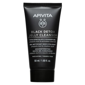 Apivita Black Detox Mini Cleansing Gel Καθαρισμού Πρόσωπο & Μάτια 50ml