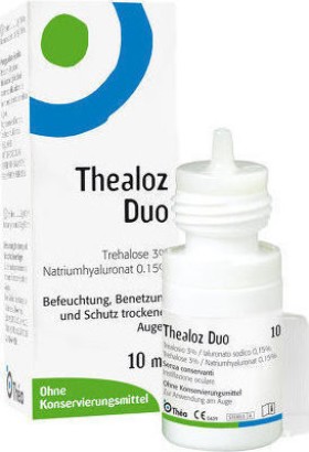 THEALOZ Duo Eye Drops Tear Substitute with Hyaluronic Acid for Dry Eyes 10ml