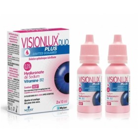 Novax Visionlux Duo Plus Οφθαλμικές Σταγόνες με Υαλουρονικό Οξύ για Ξηροφθαλμία 2x10ml