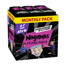 Pampers Ninjamas Pyjama Pants Πάνες Βρακάκι για Κορίτσια 4-7 Ετών (17-30kg) 60 Τεμάχια [Monthly Box]