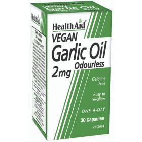HEALTH AID Garlic Oil 2mg  Έλαιο Σκόρδου για Ανοσοποιητικό & Καρδιαγγειακό Σύστημα 30 Κάψουλες