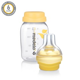 Medela Calma Feeding System  Πλαστικό Μπιμπερό Σίτισης Ελεγχόμενης Ροής & Σύστημα Εξαέρωσης με Θηλή Σιλικόνης 0+Μηνών 150ml 1 Τεμάχιο