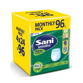 Sani Promo Pants Sensitive Ελαστικό Εσώρουχο Ακράτειας Νο3 Large 4x24 Τεμάχια [Monthly Pack]