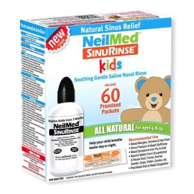 NEILMED Sinus Rinse Kids Kit All Natural Παιδιατρικό Σύστημα Ρινικών Πλύσεων για 2+ Ετών 1 Τεμάχιο & Φακελάκια Ρινικών Πλύσεων 60 Τεμάχια