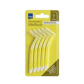 INTERMED Ergonomic Interbrush Size 4 Μεσοδόντια Βουρτσάκια 0.7mm Χρώμα Κίτρινο 5 Τεμάχια