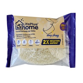 Lifoplus Home 100% Bio Kitchen Loofah Sponge Very Strong Βιοδιασπώμενο Σφουγγαράκι Κουζίνας από Λούφα για Κατσαρόλες & Ταψιά 1 Τεμάχιο
