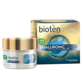 BIOTEN Hyaluronic Gold Night Cream Αντιρυτιδική Κρέμα Νύχτας με Υαλουρονικό Οξύ για Αναδιαμόρφωση 50ml