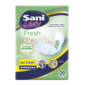 Sani Pants Lady Fresh Εσώρουχα Ακράτειας Νο5 Super 20 Τεμάχια Sani Pants Lady Fresh Εσώρουχα Ακράτειας Νο5 Super 20 Τεμάχια