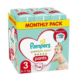 PAMPERS Premium Pants Μέγεθος 3 144 Τεμάχια [MONTHLY PACK]
