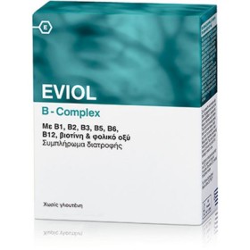 Eviol B-Complex Συμπλήρωμα με Σύμπλεγμα Βιταμινών Β 60 Κάψουλες Eviol B-Complex Συμπλήρωμα με Σύμπλεγμα Βιταμινών Β 60 Κάψουλες