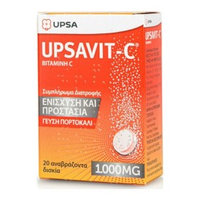 UPSA Upsavit-C 1000mg Γεύση Πορτοκάλι 20 Αναβράζοντα Δισκία