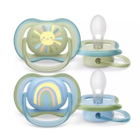 Philips Avent Ultra Air Πιπίλες Σιλικόνης 0-6m Ήλιος & Ουράνιο Τόξο 2 Τεμάχια