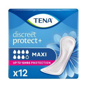 Tena Discreet Protect+ Maxi Σερβιέτα Ακράτειας 12 Τεμάχια Tena Discreet Protect+ Maxi Σερβιέτα Ακράτειας 12 Τεμάχια