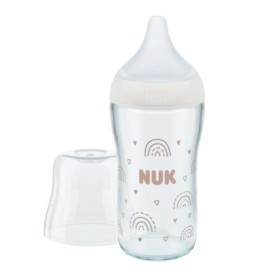 Nuk Perfect Match Temperature Control Γυάλινο Μπιμπερό με Θηλή Σιλικόνης για 3m+ 230ml Nuk Perfect Match Temperature Control Γυάλινο Μπιμπερό με Θηλή Σιλικόνης για 3m+ 230ml