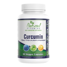 Natural Vitamins Curcumin 750mg 60 Φυτικές Κάψουλες Natural Vitamins Curcumin 750mg 60 Φυτικές Κάψουλες