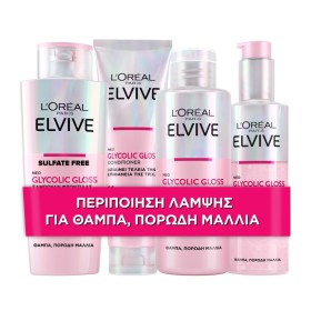Elvive Promo Glycolic Gloss Σαμπουάν για Λάμψη & Λείανση 200ml & Mask 200ml & Conditioner 150ml & Serum 150ml Elvive Promo Glycolic Gloss Σαμπουάν για Λάμψη & Λείανση 200ml & Mask 200ml & Conditioner 150ml & Serum 150ml