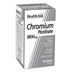 Health Aid Chromium Picolinate 1800mcg για Εξισορρόπηση του Μεταβολισμού 60 Ταμπλέτες Health Aid Chromium Picolinate 1800mcg για Εξισορρόπηση του Μεταβολισμού 60 Ταμπλέτες