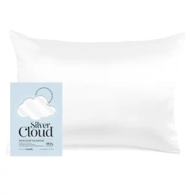 Silver Cloud Satin Pillowcase Μαξιλαροθήκη Εμποτισμένη με Ιόντα Αργύρου Λευκή